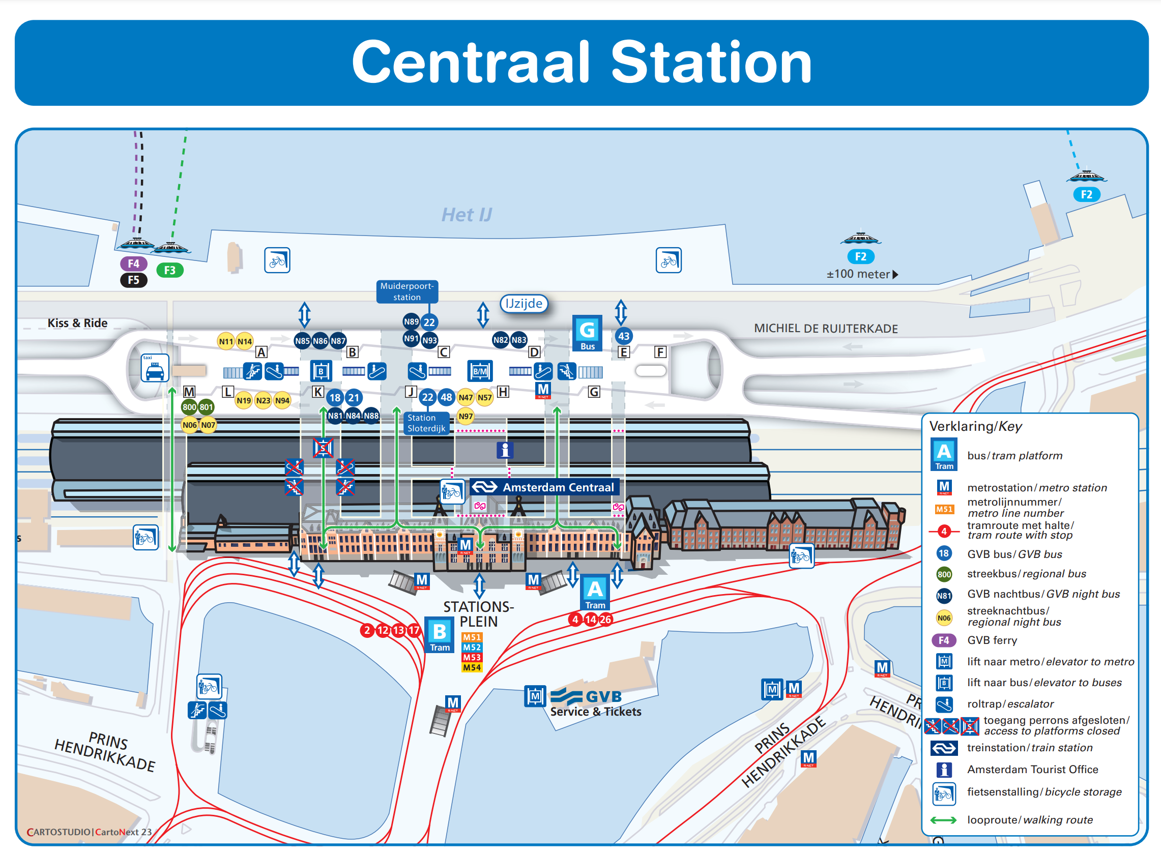 amsterdam centraal map